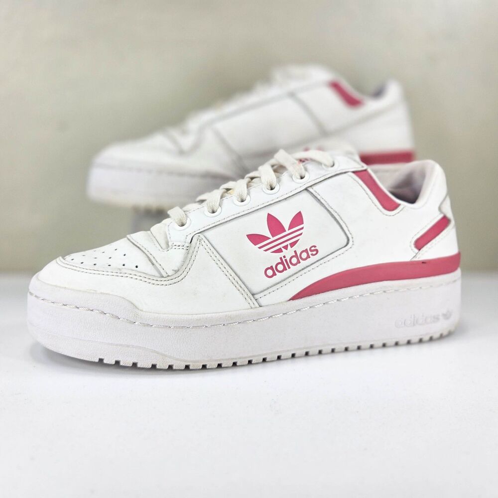 Adidas Forum Bold White Pink Chunky Platform Sneakers Womens Sz 9